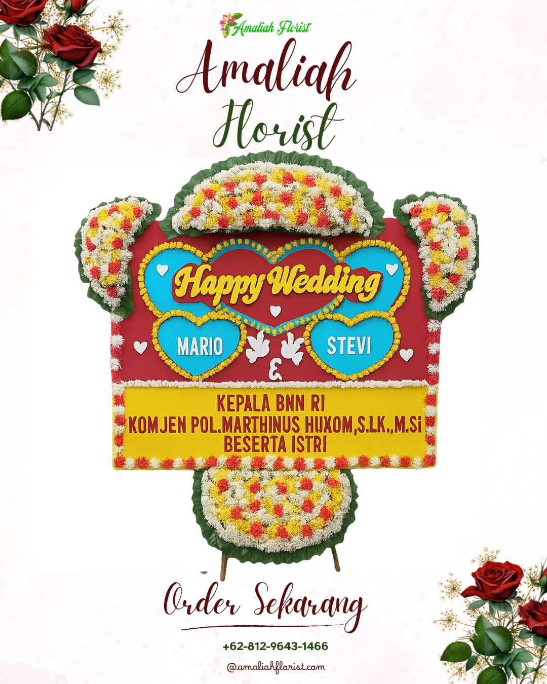 Papan Bunga Pernikahan Wonosalam
